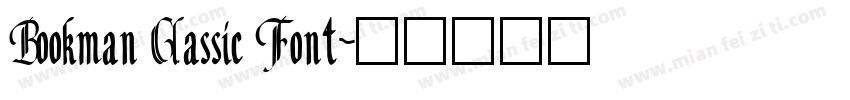 Bookman Classic Font字体转换